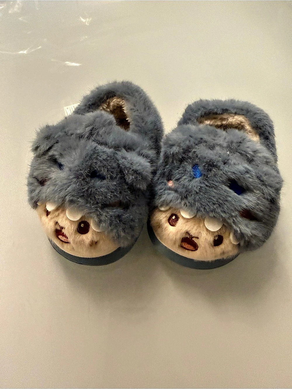 Gray Character Slippers Like New